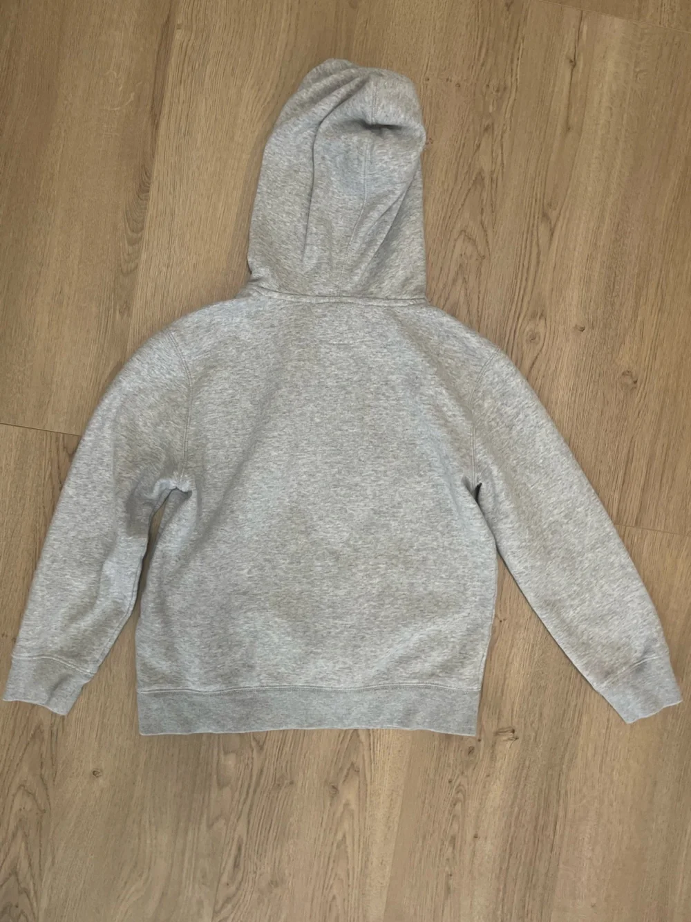 GAP Kids Light Gray Hooded Pullover with Navy Logo (L)